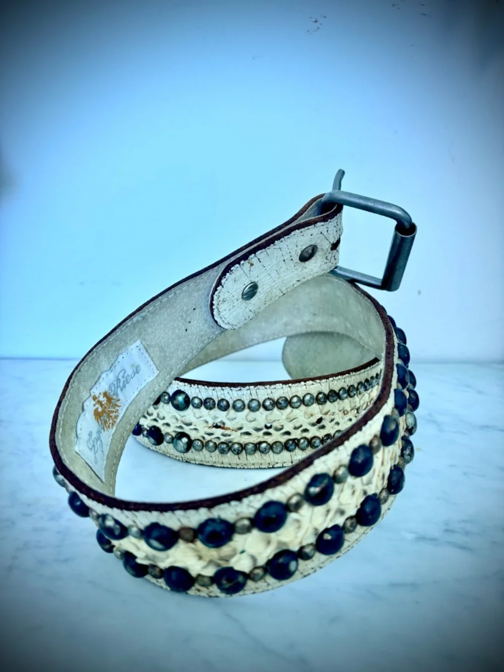 Authentic Vintage studded Rock n Roll Belts, real bread spots
